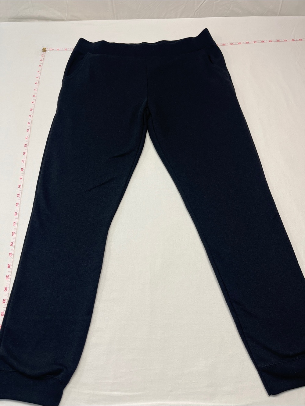 Hanes Women's large Black Elastic Waist Jogger Pants new gym workout casual 1184